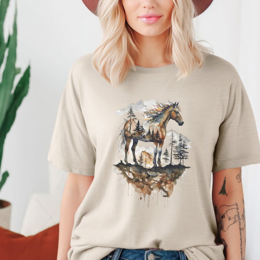 Rustic Mountain Horse Unisex t-shirt