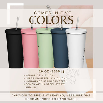 Wedding Party Insulated Tumbler With Straw