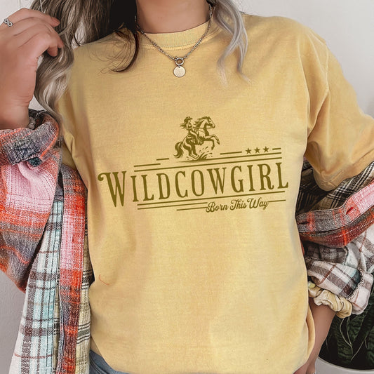 Wild Cowgirl Unisex Garment-Dyed T-shirt