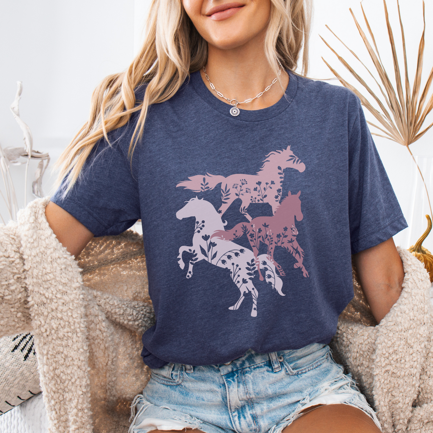 Wildflowers and Horses Unisex t-shirt