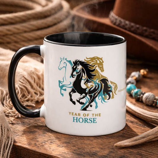 Year of the Horse Mug with Color Inside