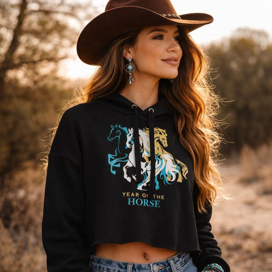 Year of the Horse Crop Hoodie