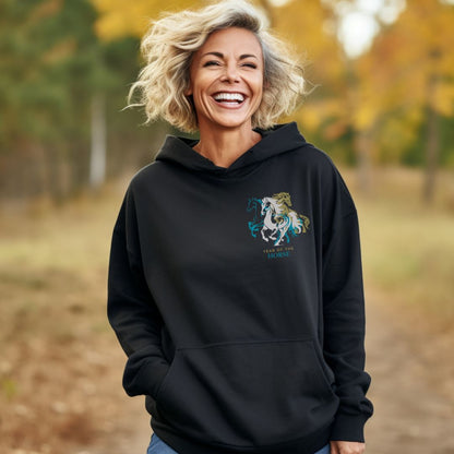 Year of the Horse Unisex Hoodie Corner Logo