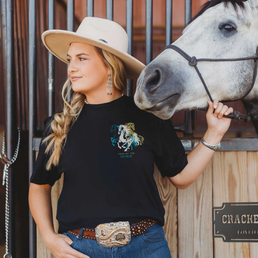 Year of the Horse Unisex t-shirt Corner Logo