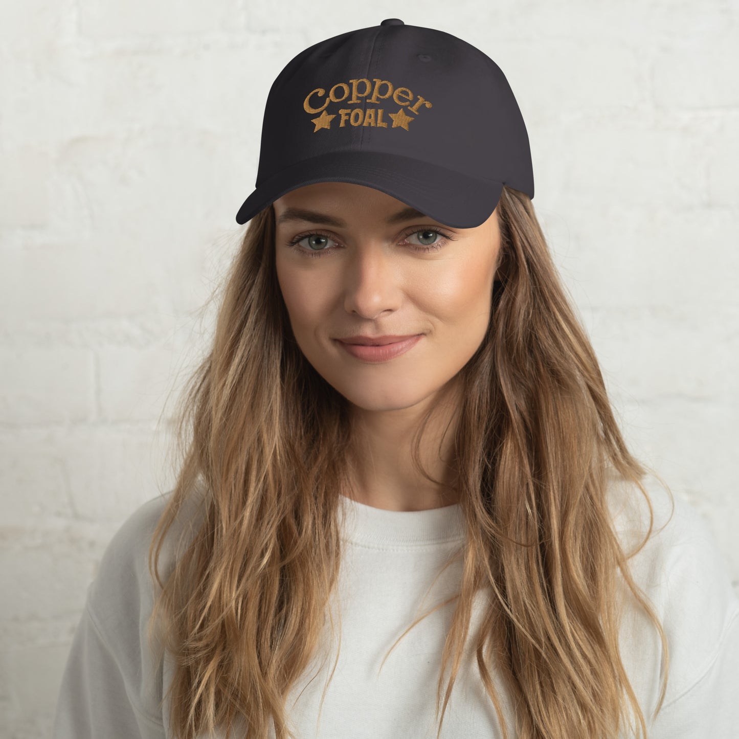 Copper Foal Embroidered Hat