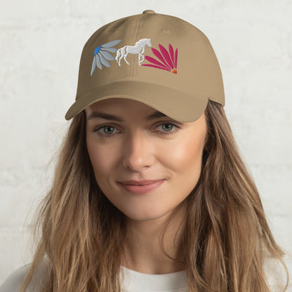 Floral Horse Embroidered Hat