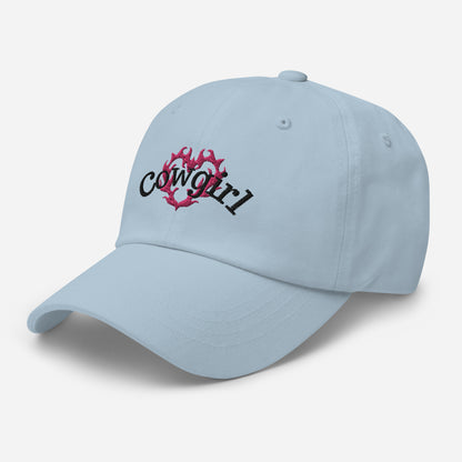 Cowgirl Flame Heart Embroidered Hat