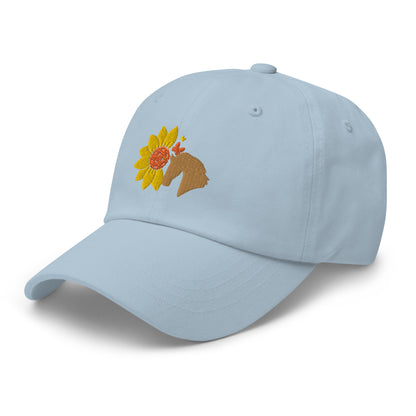 Sunflowers & Horses  Embroidered Hat