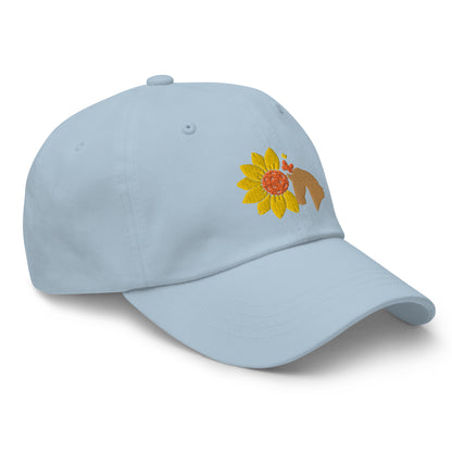 Sunflowers & Horses  Embroidered Hat