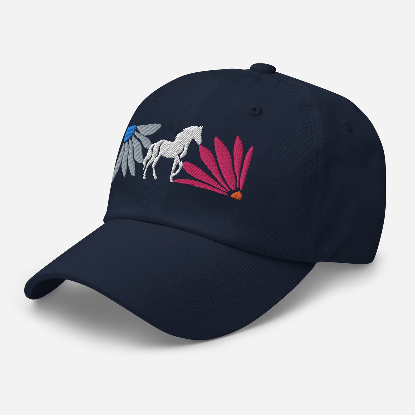 Floral Horse Embroidered Hat