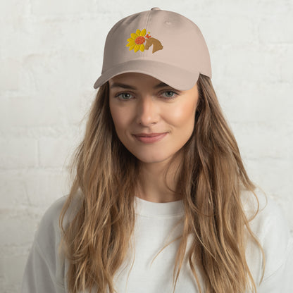 Sunflowers & Horses  Embroidered Hat