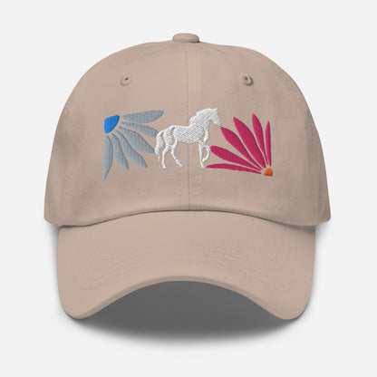 Floral Horse Embroidered Hat