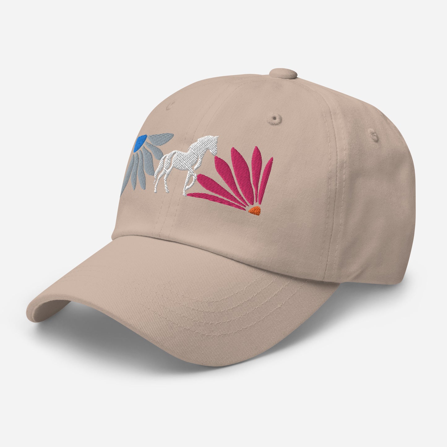 Floral Horse Embroidered Hat