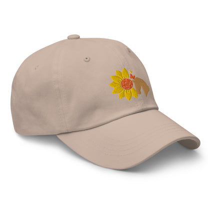 Sunflowers & Horses  Embroidered Hat