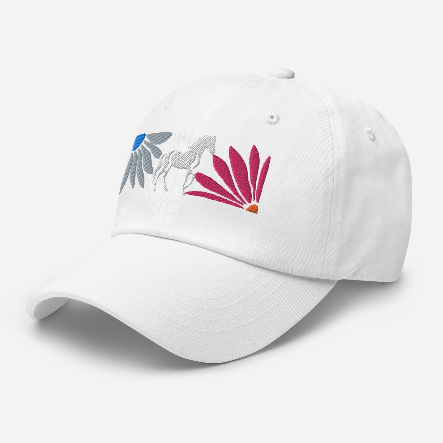 Floral Horse Embroidered Hat