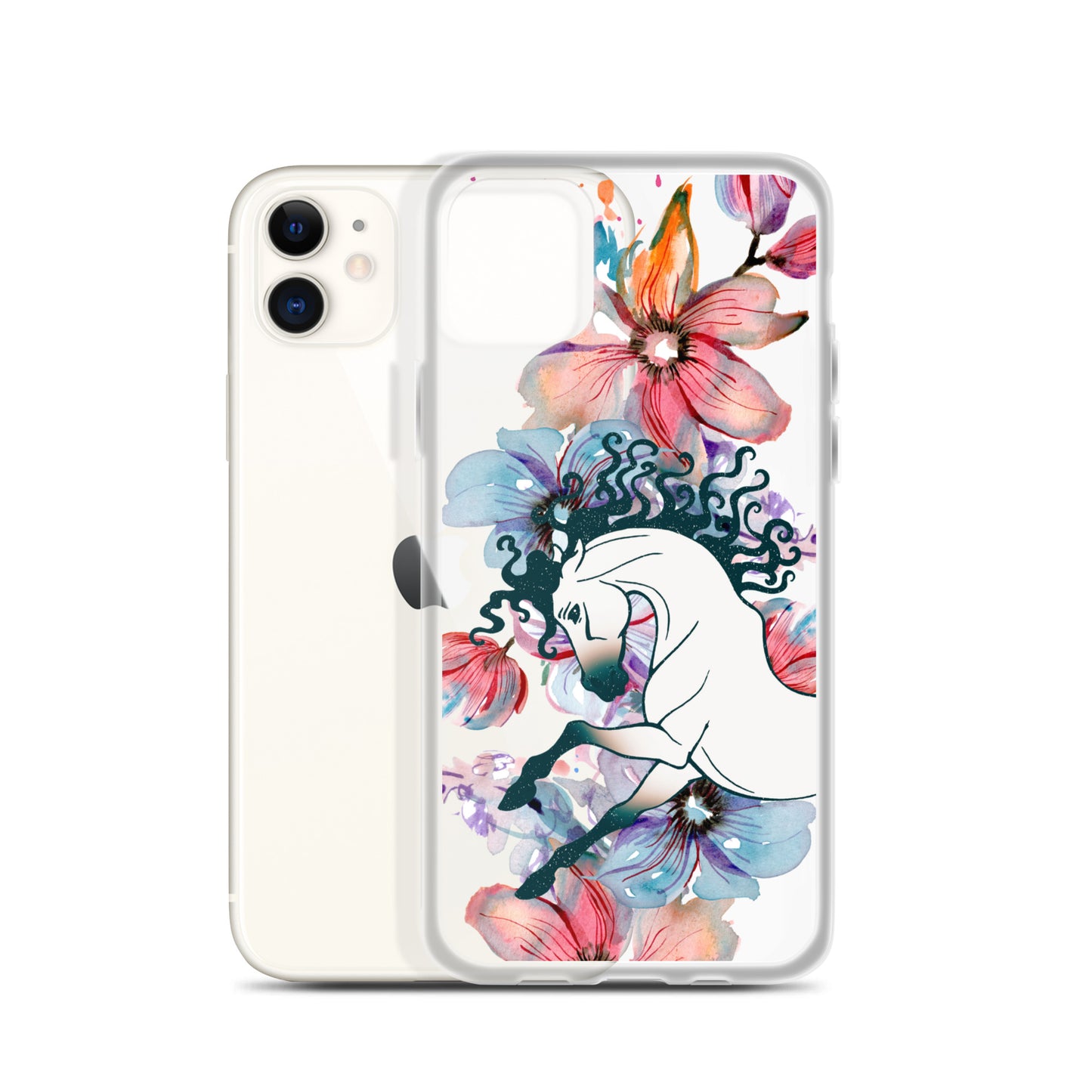 Equine Blossom Clear Case for iPhone®