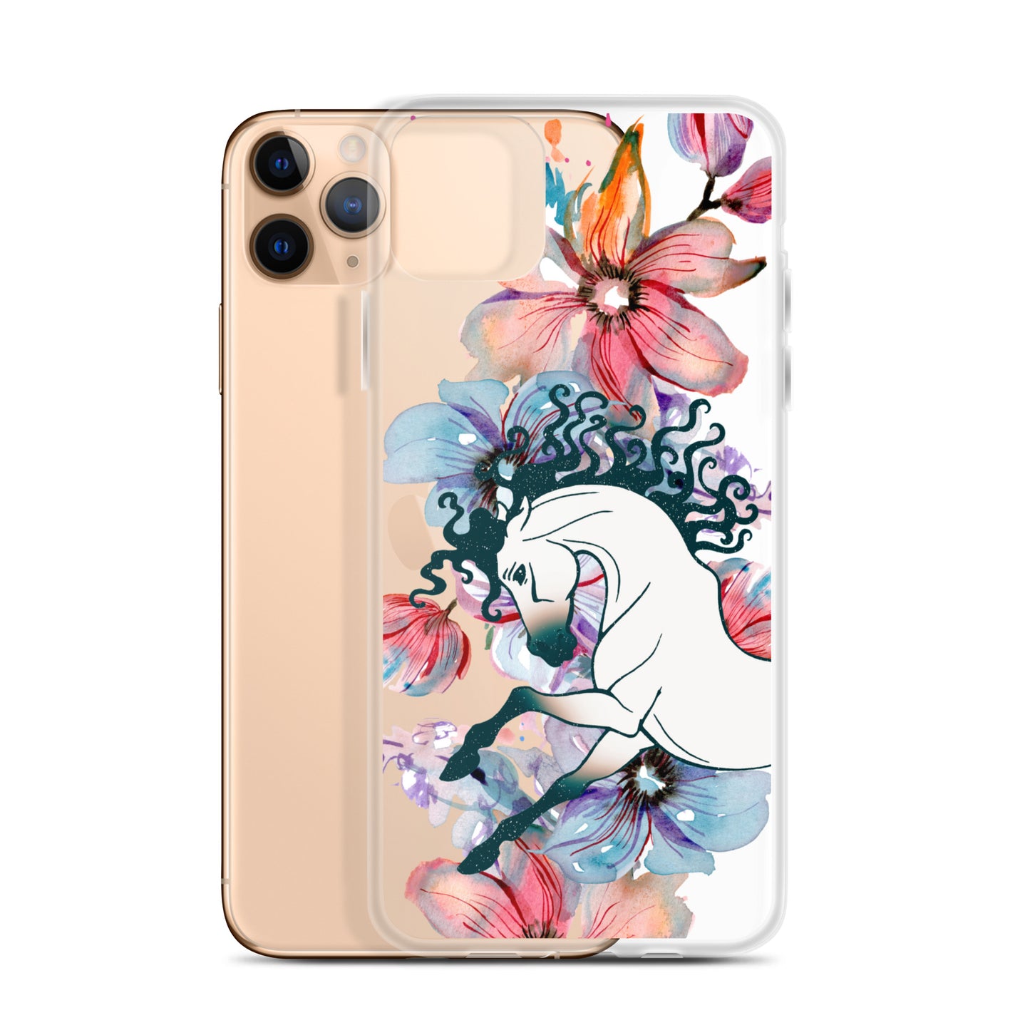 Equine Blossom Clear Case for iPhone®