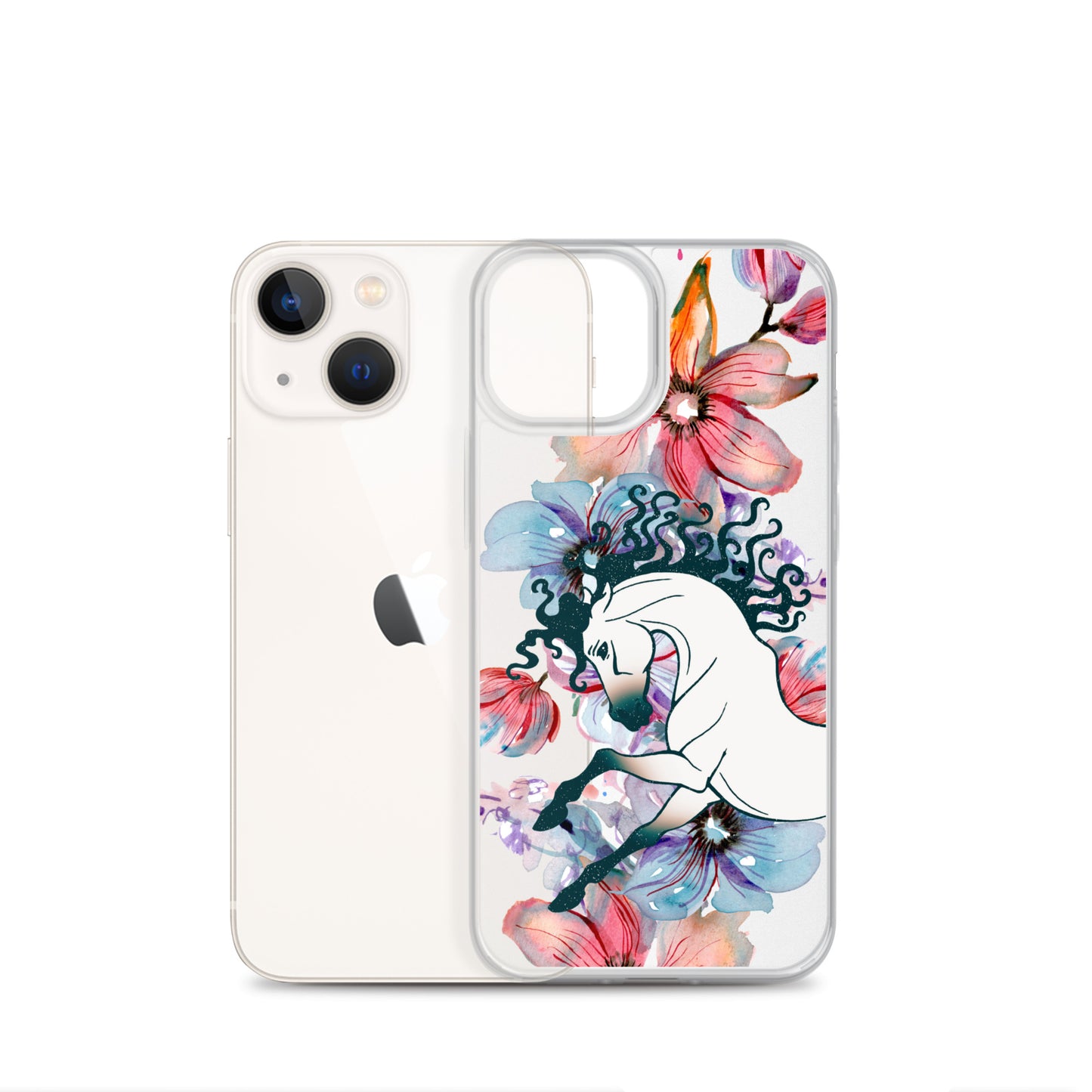 Equine Blossom Clear Case for iPhone®