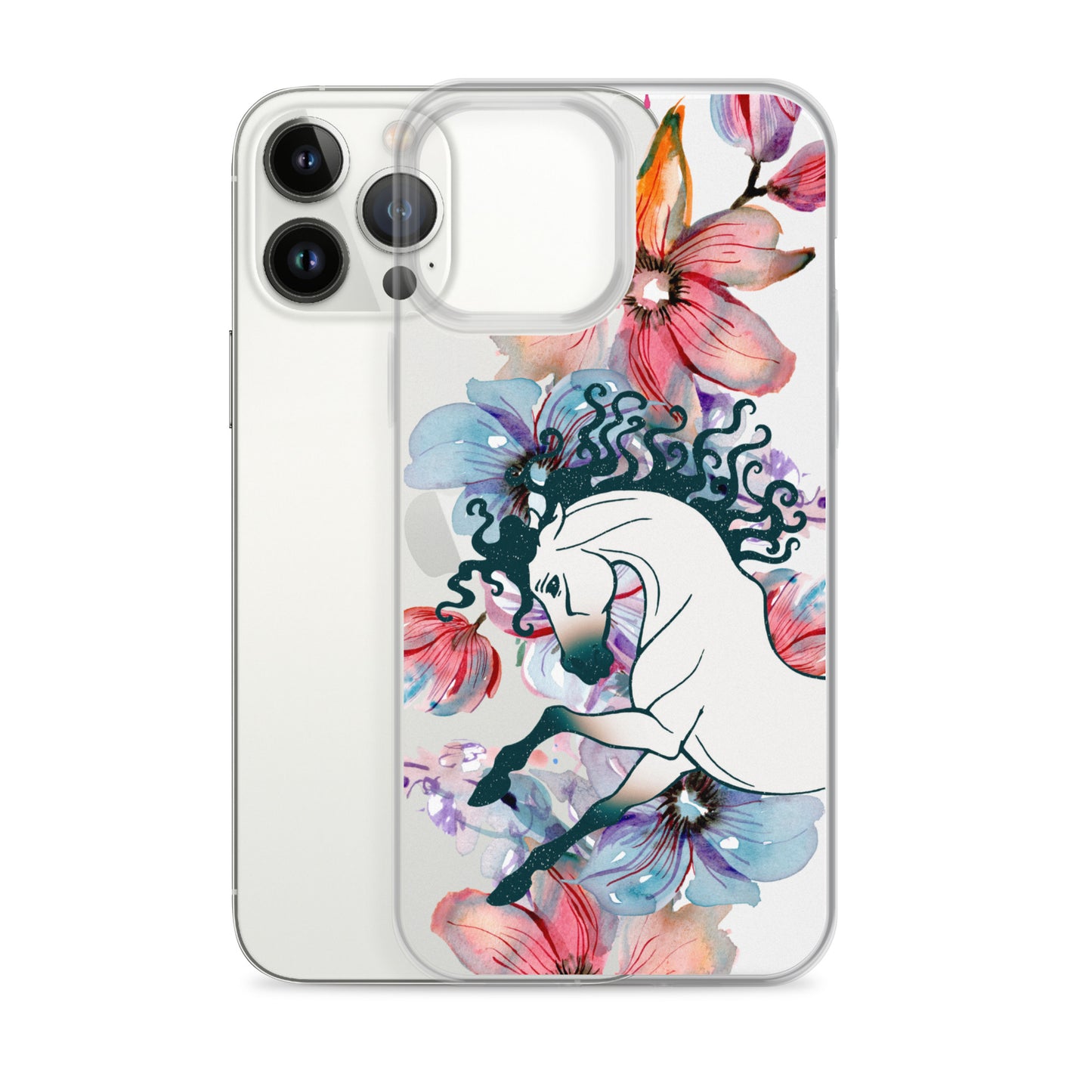 Equine Blossom Clear Case for iPhone®