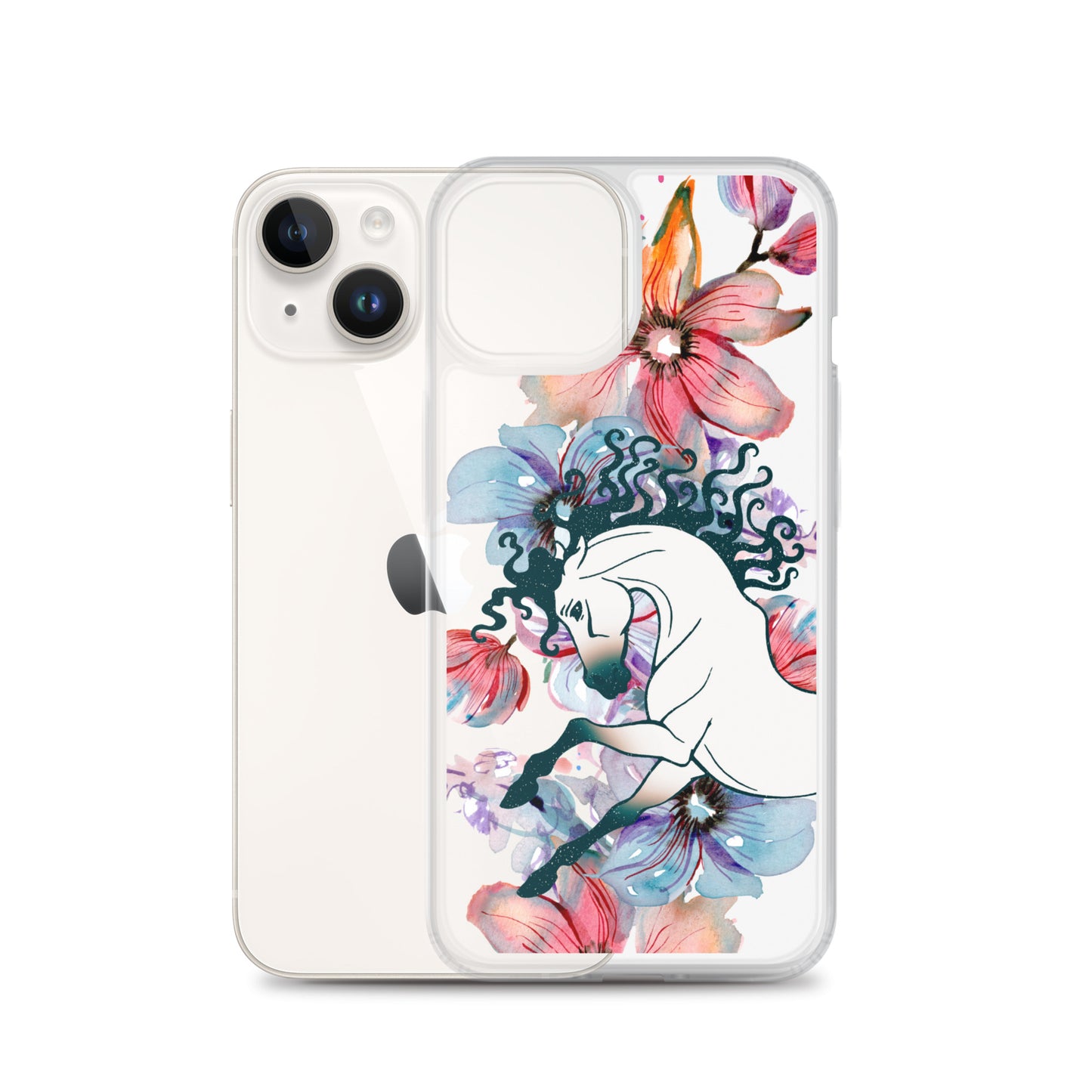 Equine Blossom Clear Case for iPhone®