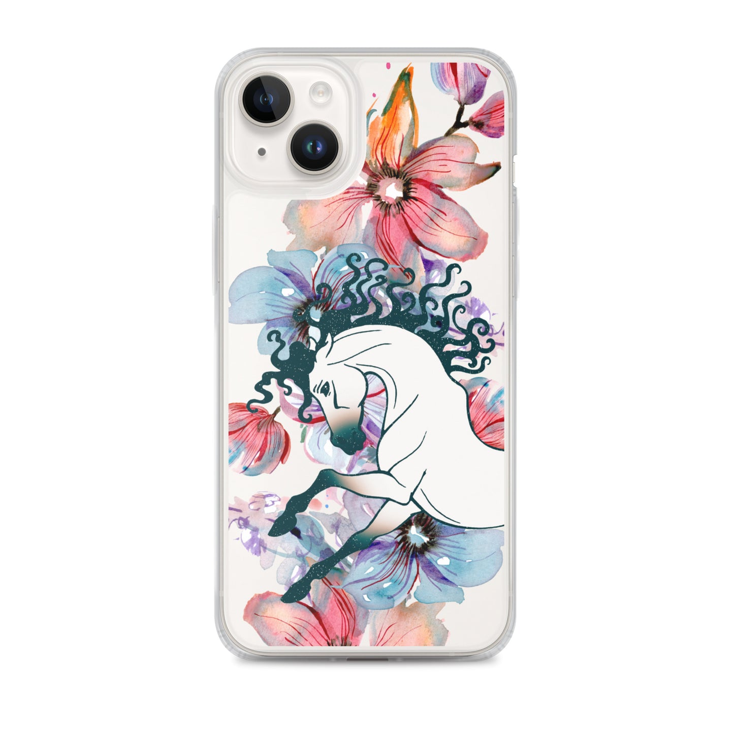 Equine Blossom Clear Case for iPhone®