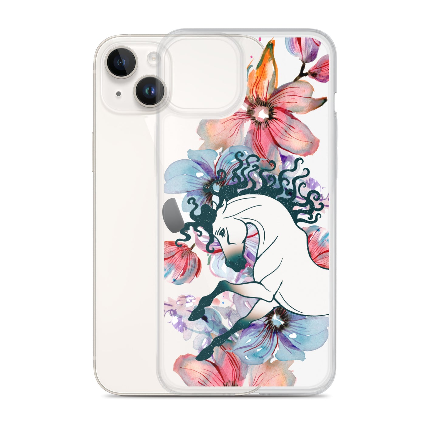 Equine Blossom Clear Case for iPhone®