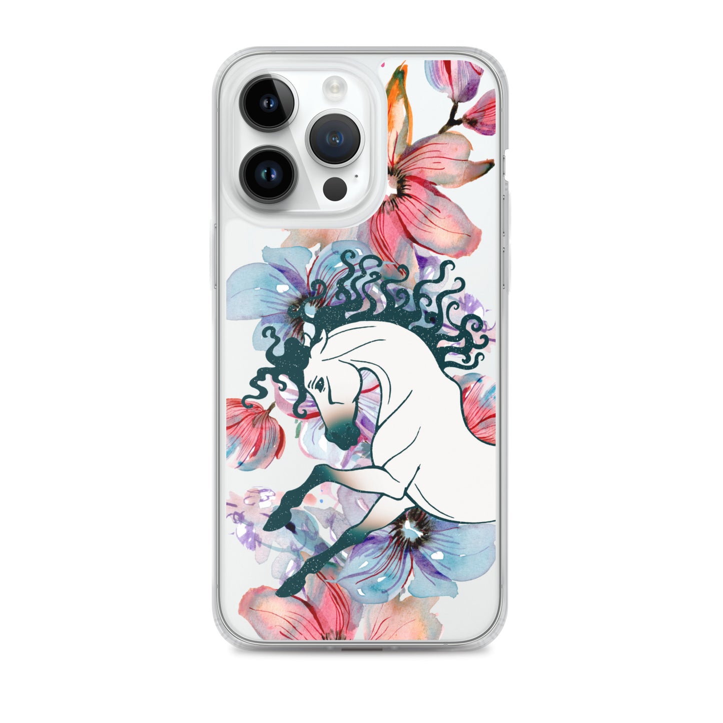 Equine Blossom Clear Case for iPhone®