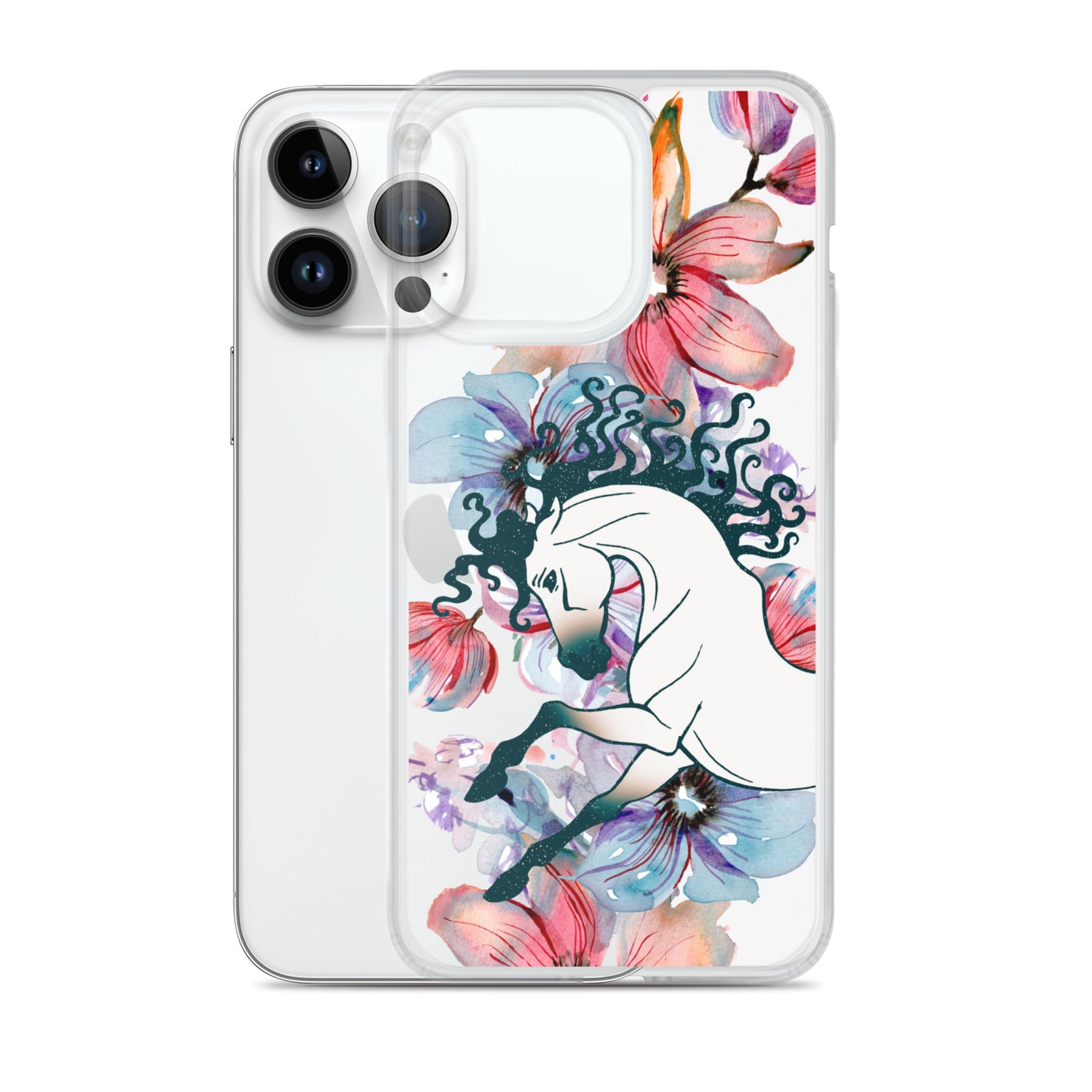 Equine Blossom Clear Case for iPhone®