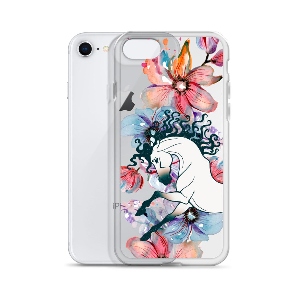 Equine Blossom Clear Case for iPhone®