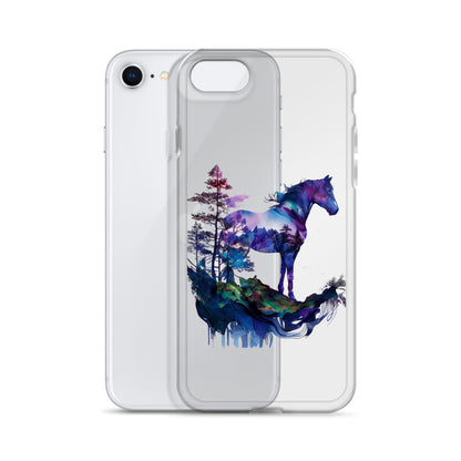 Indigo Mountain Horse Clear Case for iPhone®