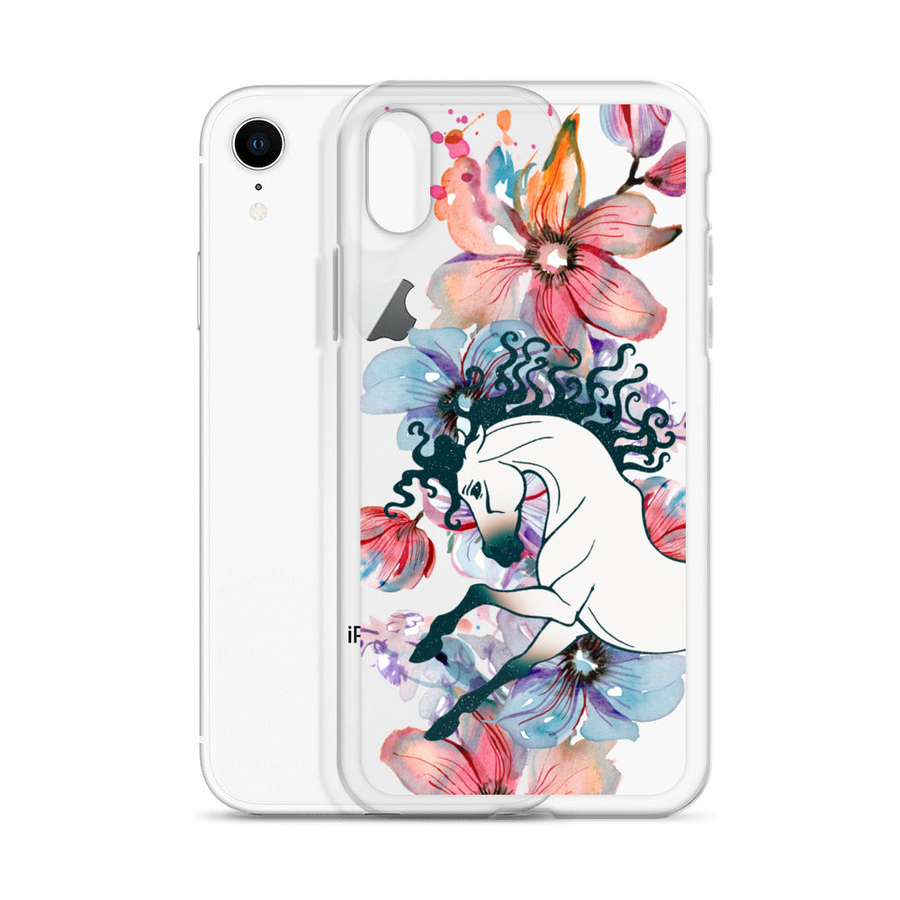 Equine Blossom Clear Case for iPhone®