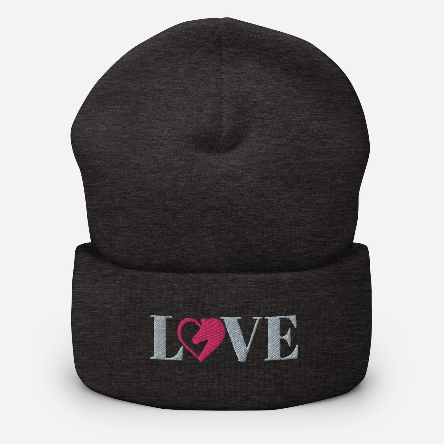 Love Horses  Embroidered Cuffed Beanie