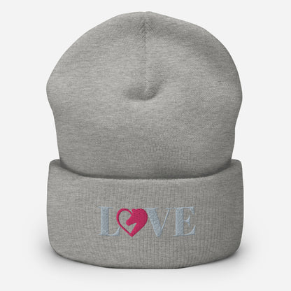 Love Horses  Embroidered Cuffed Beanie