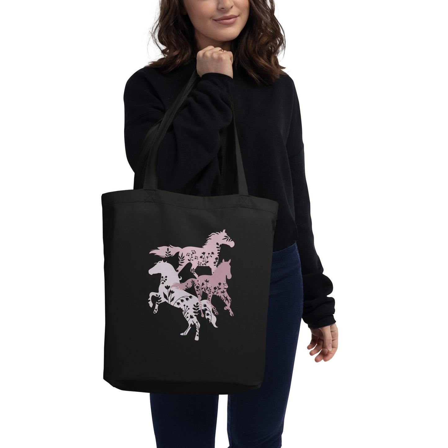 Wildflowers and Horses Eco Tote Bag