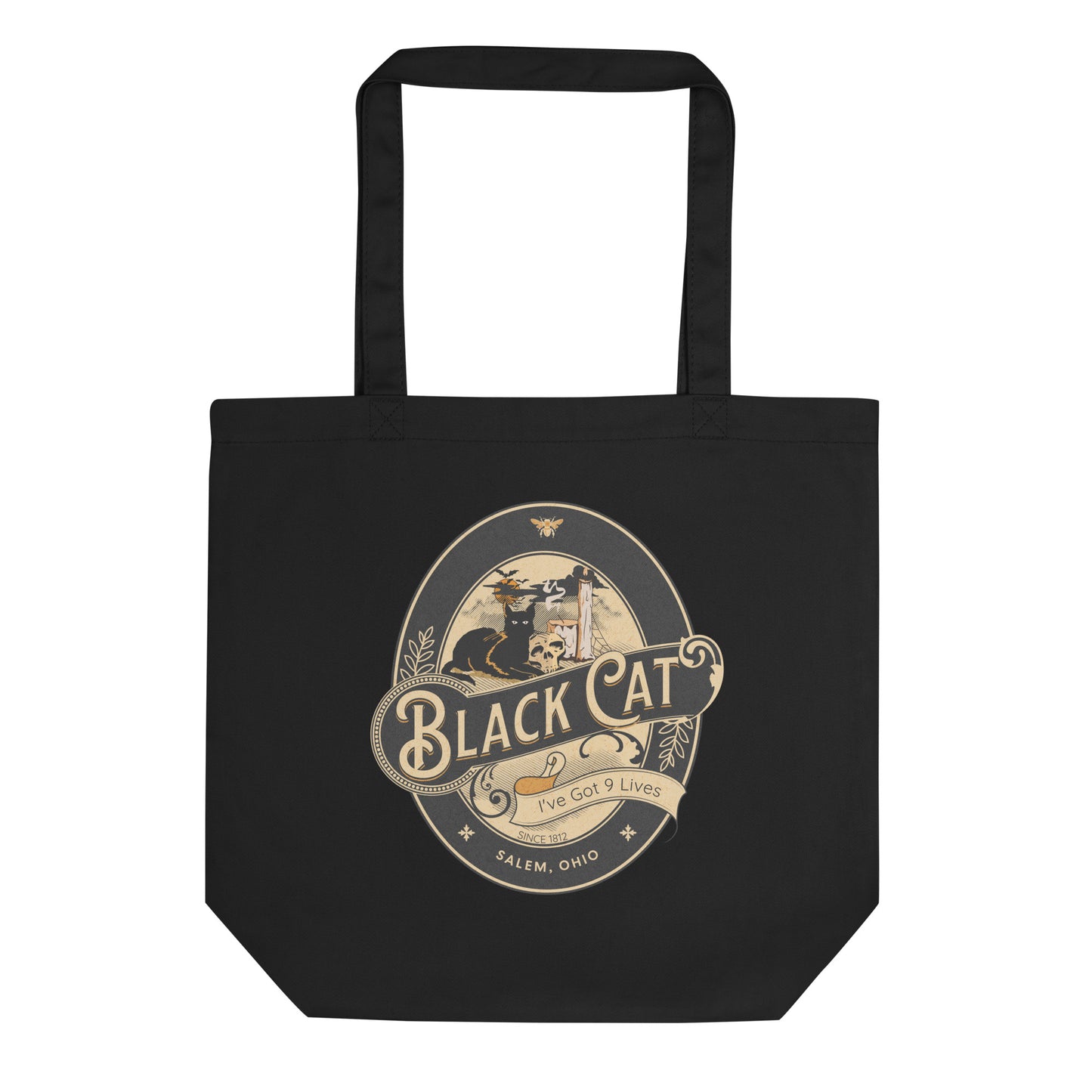 Black Cat Nine Lives Eco Tote Bag
