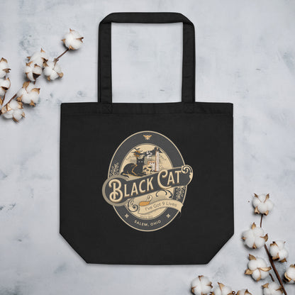 Black Cat Nine Lives Eco Tote Bag