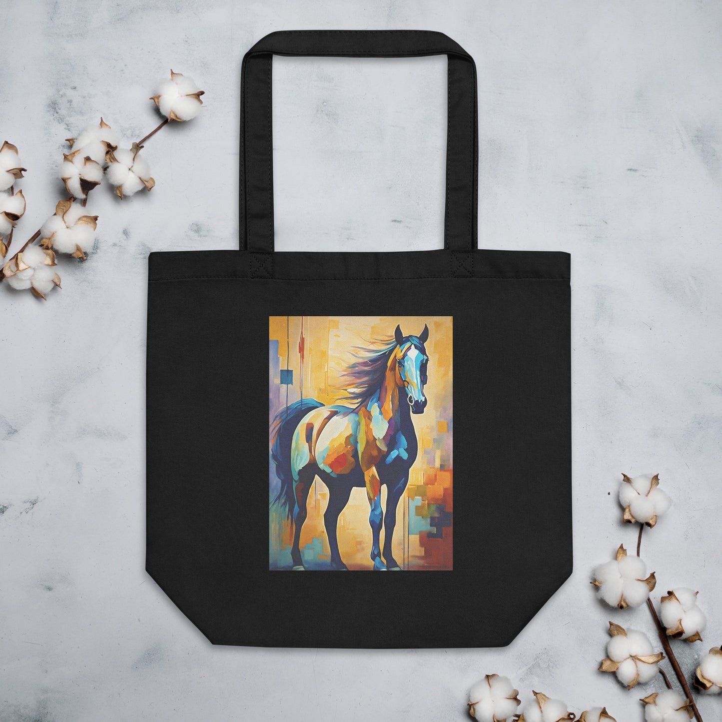Abstract Equine Eco Tote Bag