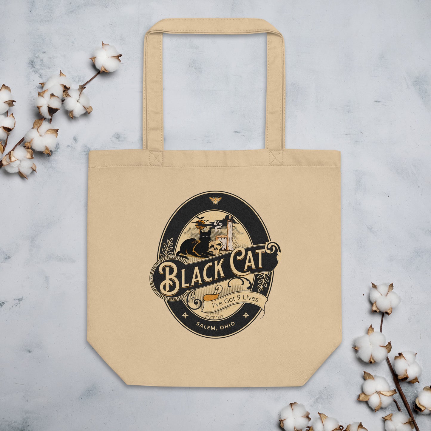 Black Cat Nine Lives Eco Tote Bag
