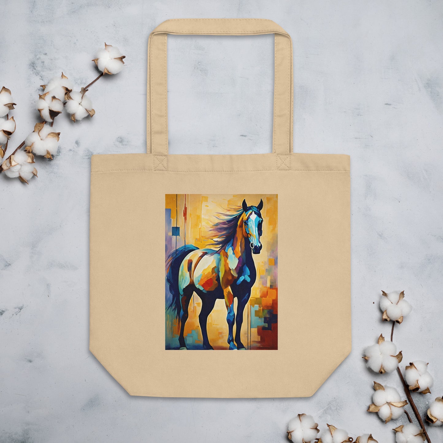 Abstract Equine Eco Tote Bag