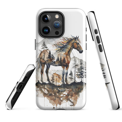 Rustic Mountain Horse MagSafe® tough case for iPhone®