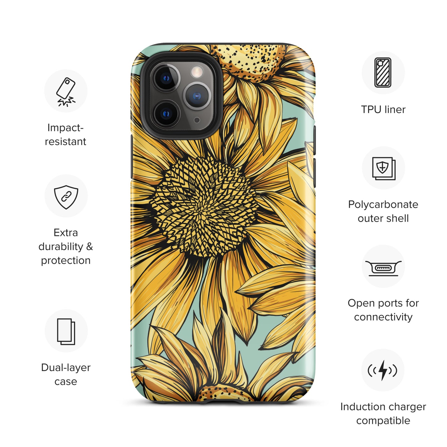 Sunny Flowers Tough Case for iPhone®