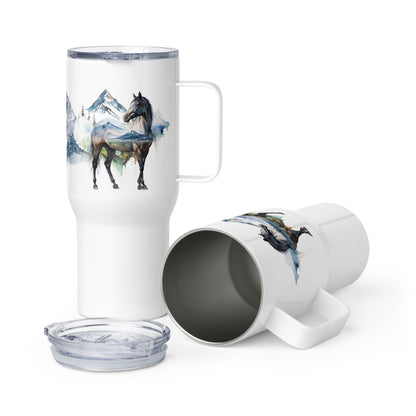 Mountain Horse Travel mug with a handle