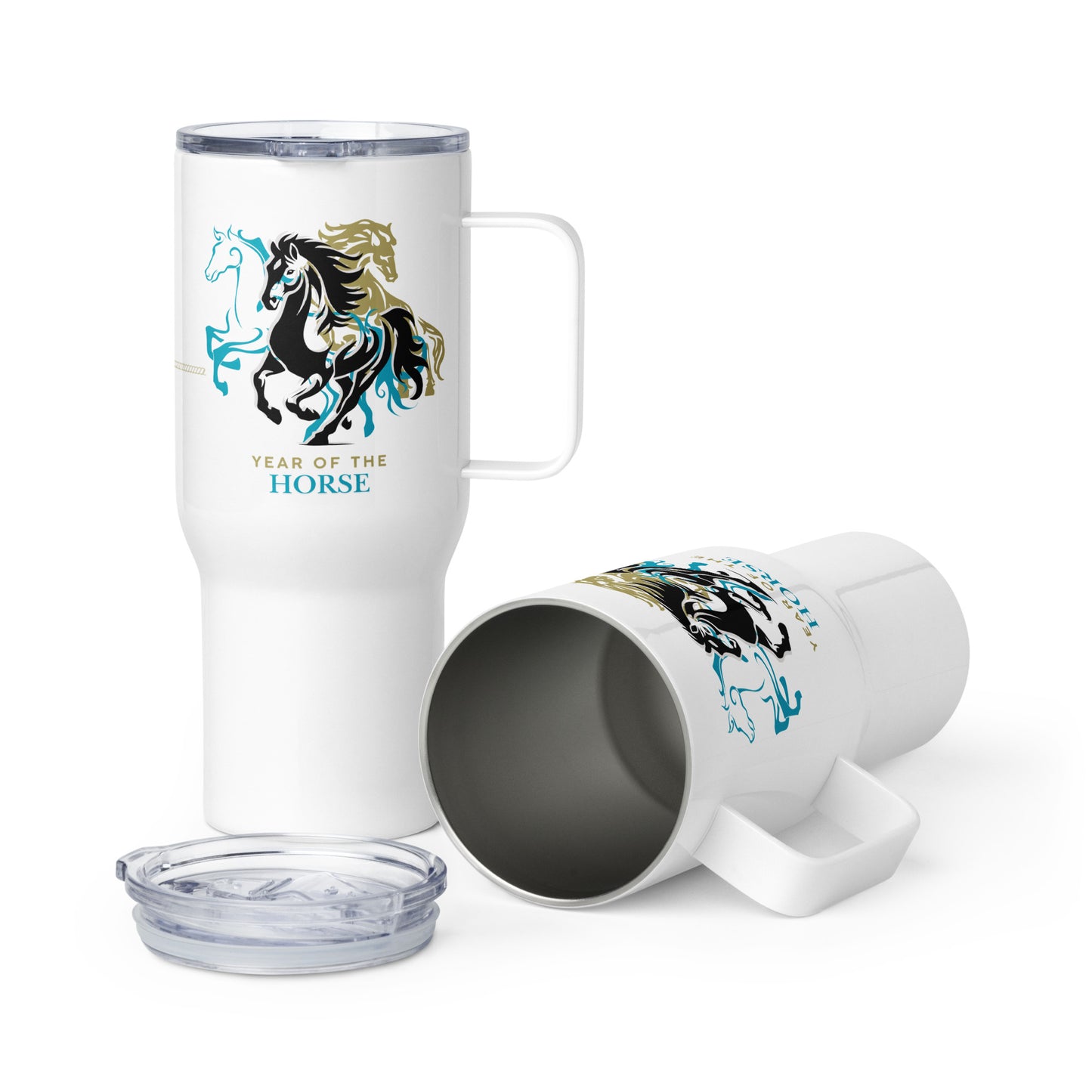 Year of the Horse Travel mug with a handle