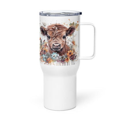 Country Meadow Cutie Travel mug with a handle