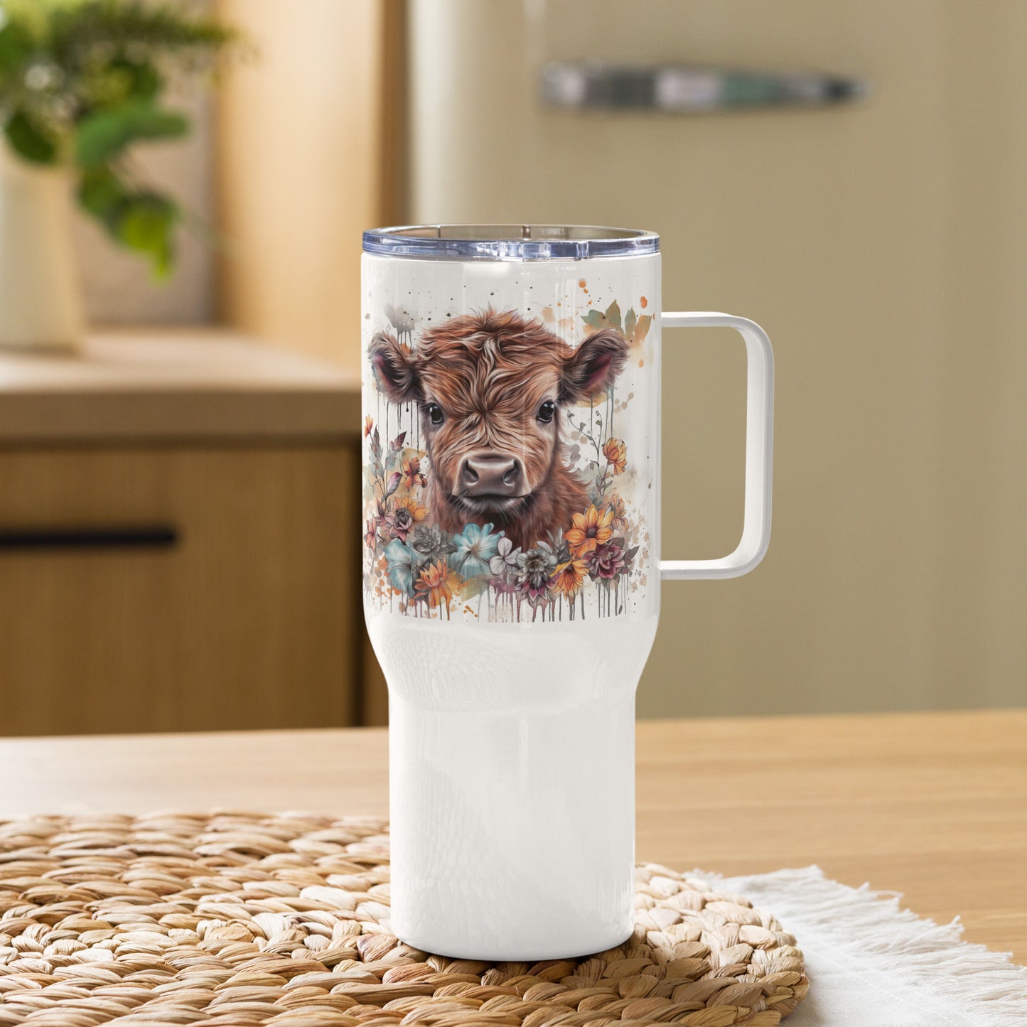 Country Meadow Cutie Travel mug with a handle