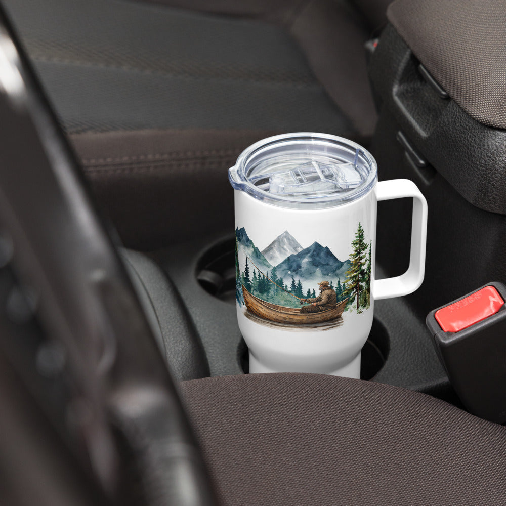 Nature's Still Waters Travel Mug With Handle