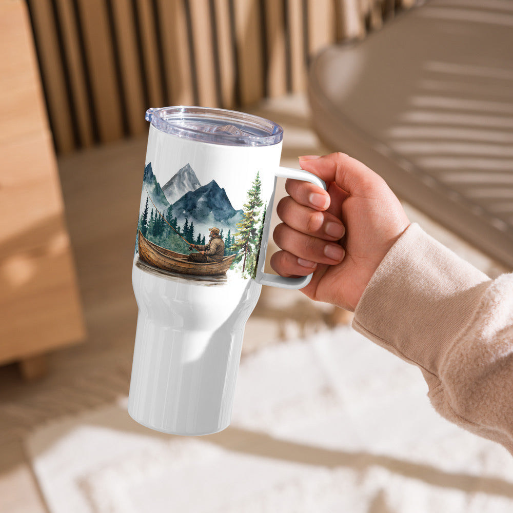 Nature's Still Waters Travel Mug With Handle