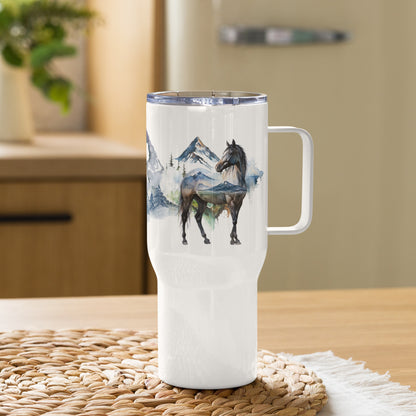 Mountain Horse Travel mug with a handle