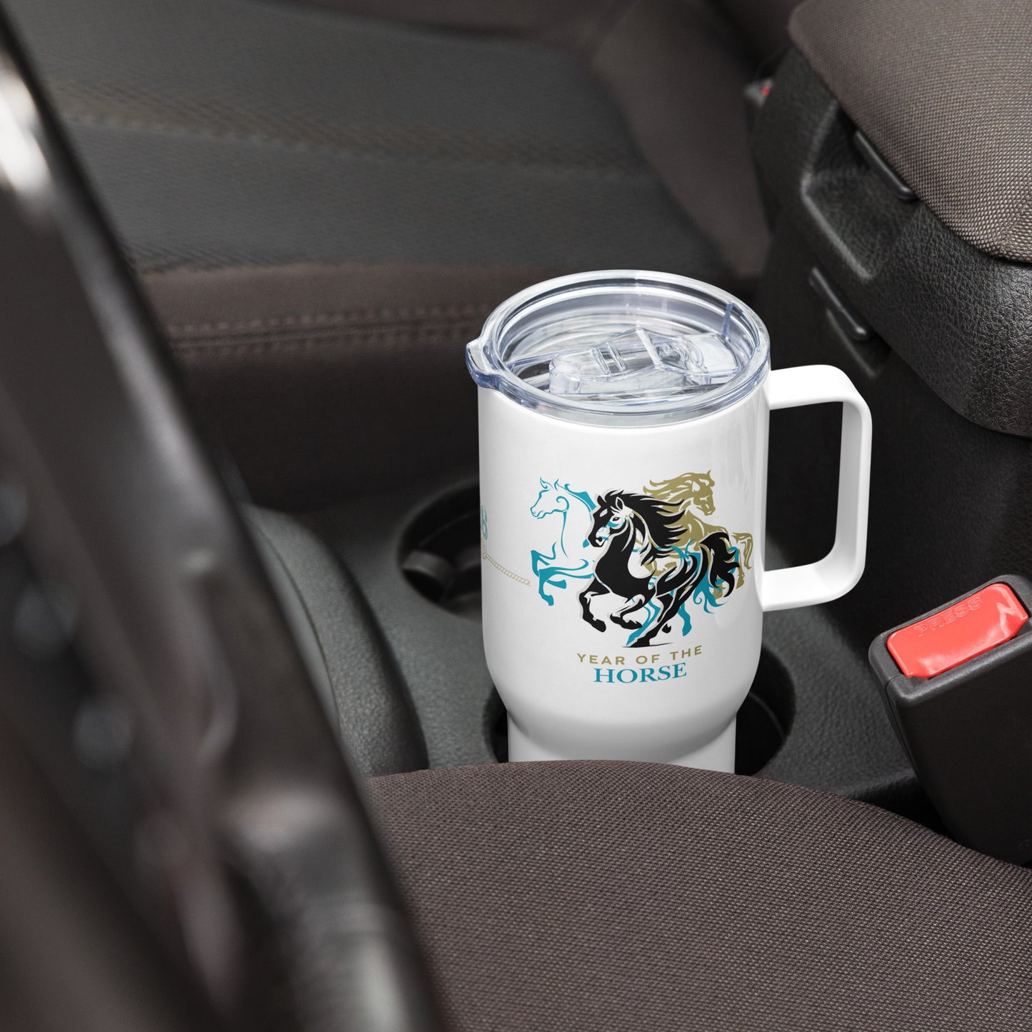 Year of the Horse Travel mug with a handle