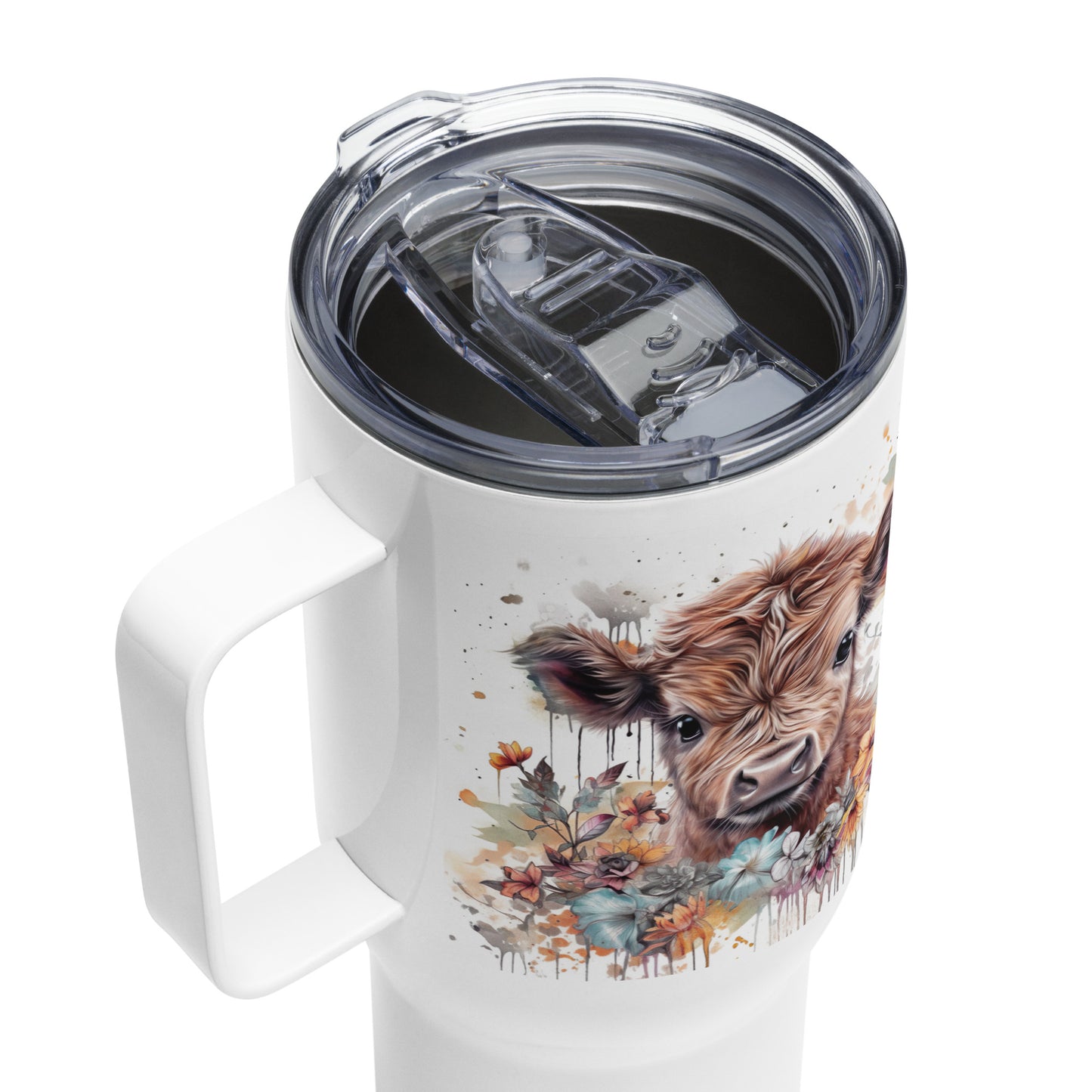 Country Meadow Cutie Travel mug with a handle